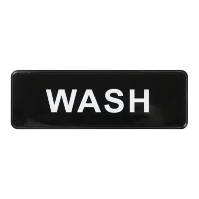 Information Sign, 9", "Wash"