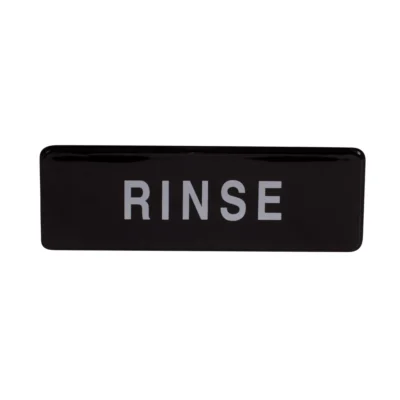 Information Sign, 9", "Rinse"