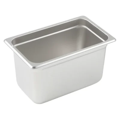 Steam Table Pan, 1/4 Size, 6" Deep, Stainless Steel
