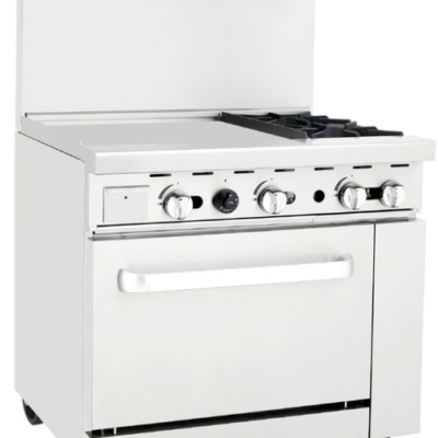 Gas Range with 24" Griddle, Natural Gas Only, Two Burners & Oven – 36" (Discontinued Overstock)