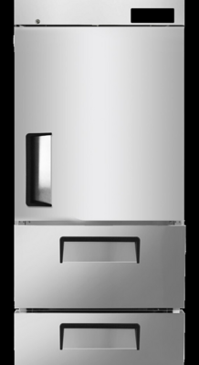 Top Mount Reach-In Freezer – Top Door & Bottom Drawers