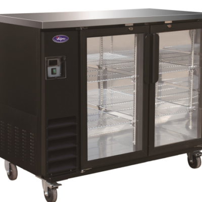 Two Section Glass Door Back Bar Cooler 49"