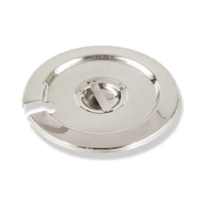 Inset Pan Cover, Fits 4 qt., Notched With Handle, Stainless Steel