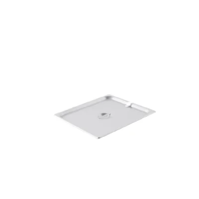 Steam Pan Cover, 2/3-Size, Notched, Stainless Steel