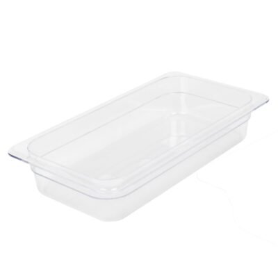 Food Pan, 1/3 Size, 2-1/2" Deep, Polycarbonate