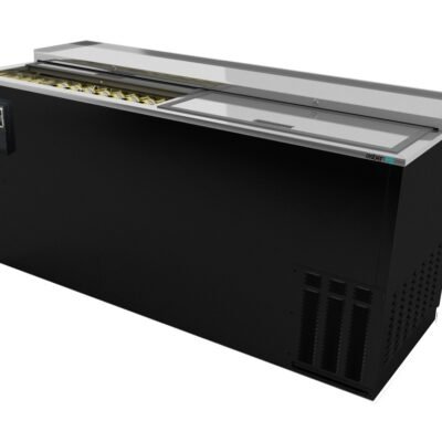 Asber Bottle Cooler, 65-1/2", Self-Contained Refrigeration, 2 Silding Lids