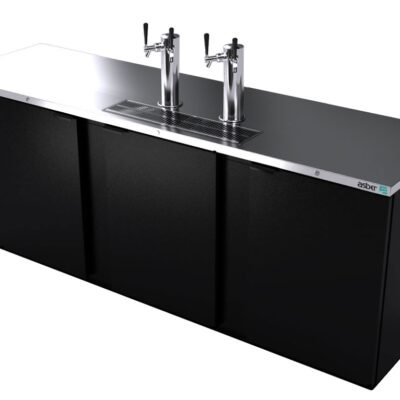 Asber Direct Draw Beer Cooler, Three-Section, 95-1/2", Self-Contained Refrigeration