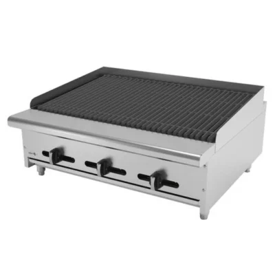 Asber Countertop Charbroiler, 36", Cast Iron Grates