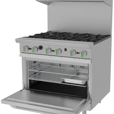 Asber Range, Gas, 36", 6 Burners (Emerald Line)