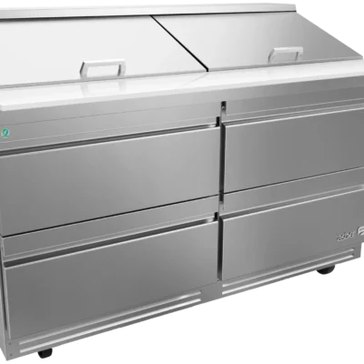 Asber Premium Mega-Top Prep Table, 60-3/8", 4 Drawers, 20.6 cu.ft.