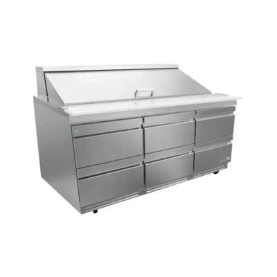 Asber Premium Mega-Top Prep Table, 72-1/2", 6 Drawers, 25.4 cu. ft.