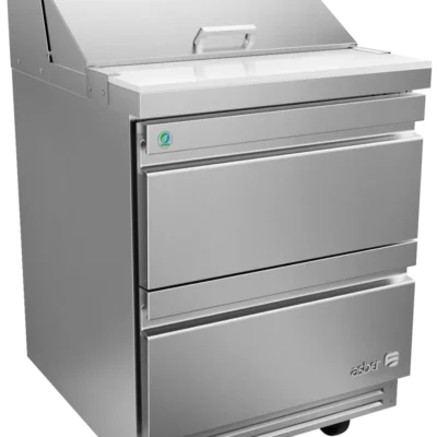 Asber Premium Salad & Sandwich Prep Table, 27-3/4", 2 Drawers, 9.5 cu. ft.