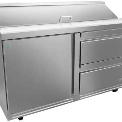 Asber Premium Salad & Sandwich Prep Table, 60-3/8", 2 Drawers, 20.6 cu. ft.