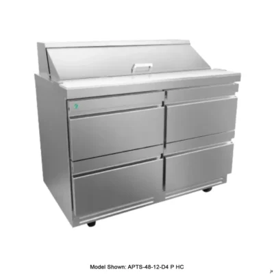 Asber Premium Salad & Sandwich Prep Table, 60-3/8", 4 Drawers, 20.6 cu. ft.