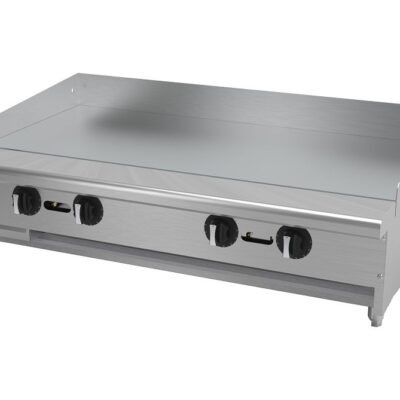 Asber Countertop Gas Griddle, 48", Thermostatic Controls
