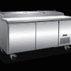 Serv-Ware PP71-9-HC 71-inch refrigerated pizza prep table 9-pan stainless steel