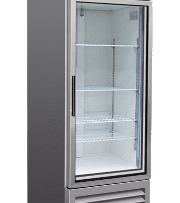 Serv-Ware RR1G-HC one door glass reach-in refrigerator stainless steel