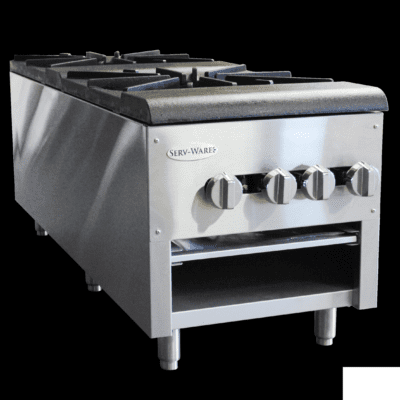 Serv-Ware SSSP-2 two-burner stock pot range stainless steel